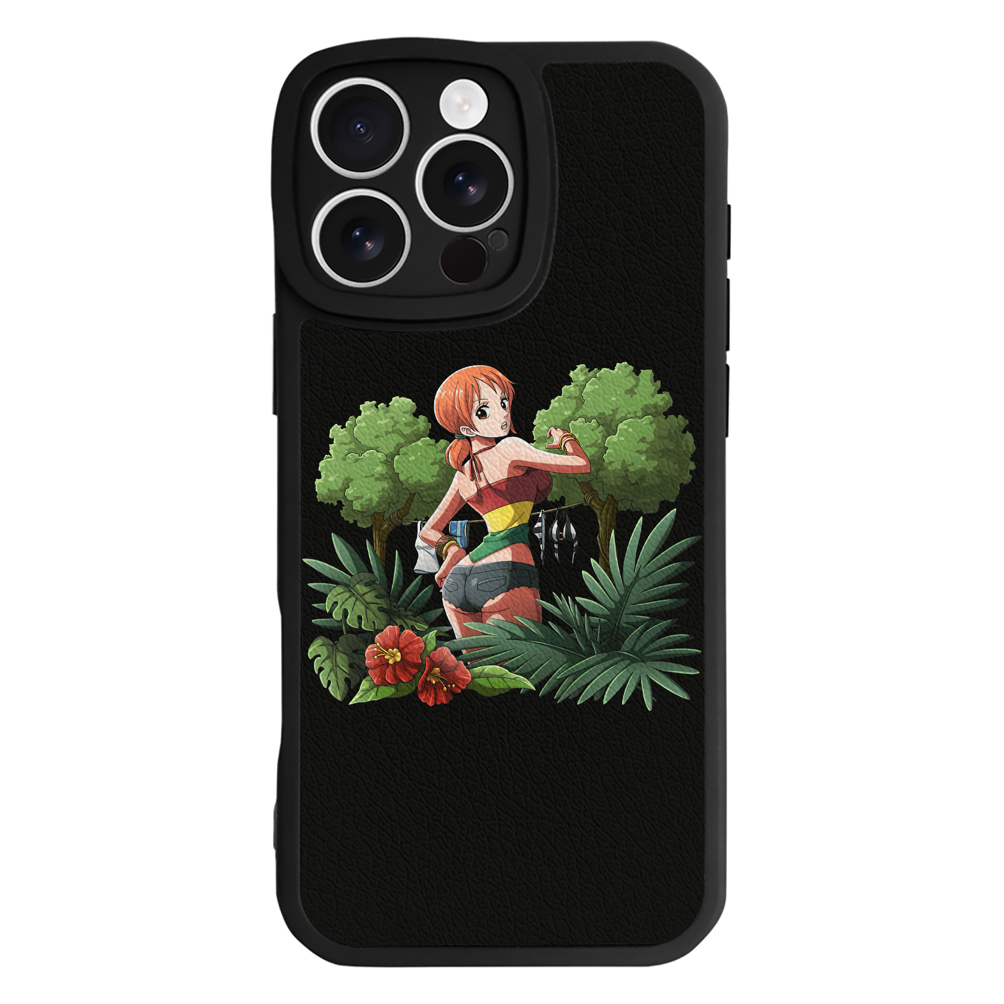 （画像用） ワンピース ナミ ONE PIECE Nami 【iPhone 16シリーズ対応】シリコンスマホケース（レザー調） 材質：シリコン
